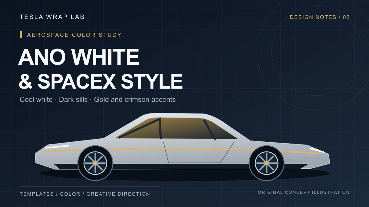Original aerospace-inspired concept livery with an off-white body and gold accents